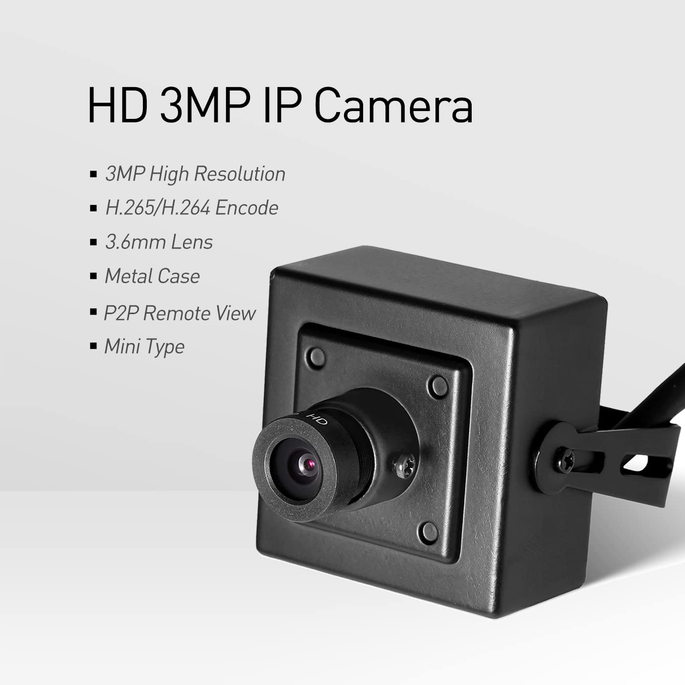 Revotech Mini Fisheye Security Ip Camera, Hd 3Mp Indoor Camera 1.44Mm Lens 180 Degree Wide Angle P2P Remote View Cctv Video Cam H.265 (I706 4 Black)